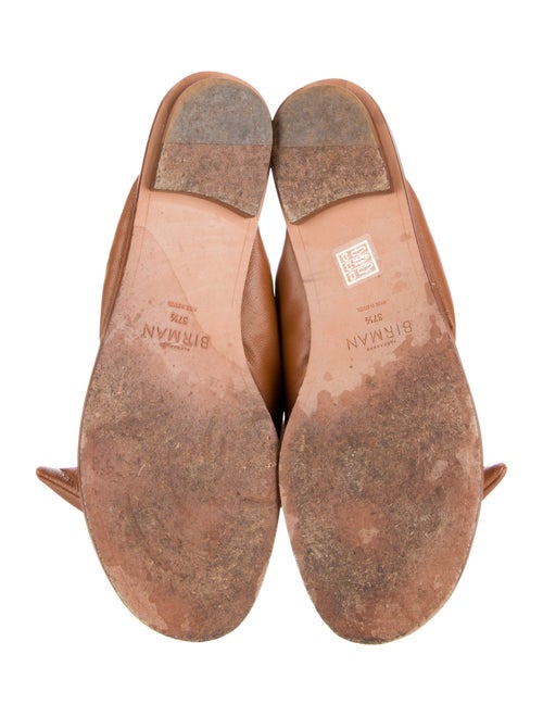 Alexandre Birman Leather Bow Accents Slides