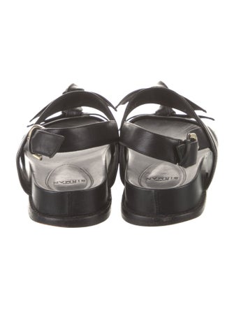 Alexandre Birman Leather Bow Accents Slingback Sandals