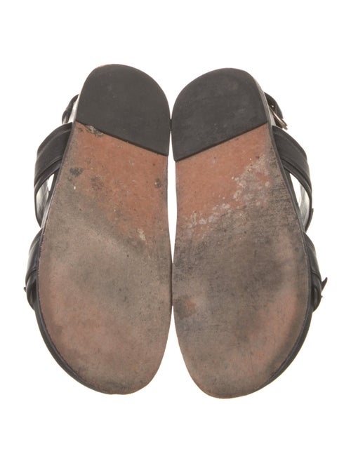 Alexandre Birman Leather Bow Accents Slingback Sandals