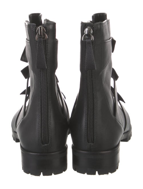 Alexandre Birman Leather Bow Accents Boots