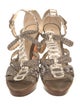 Alexandre Birman Snakeskin Animal Print Gladiator Sandals