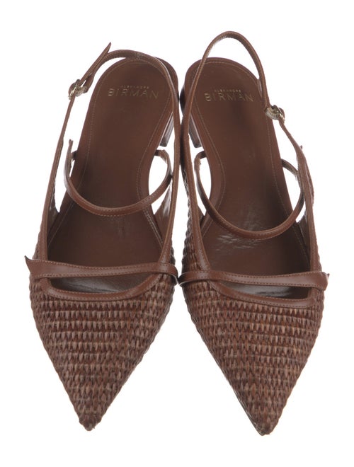 Alexandre Birman Leather Slingback Flats