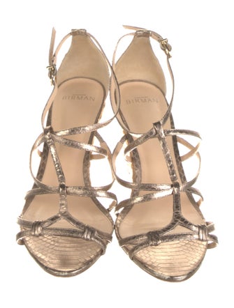 Alexandre Birman Embossed Leather Espadrilles