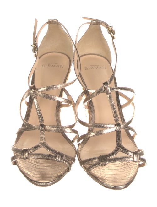 Alexandre Birman Embossed Leather Espadrilles