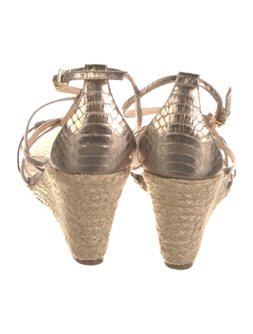 Alexandre Birman Embossed Leather Espadrilles