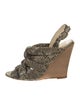 Alexandre Birman Snakeskin Animal Print Slingback Sandals
