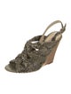 Alexandre Birman Snakeskin Animal Print Slingback Sandals