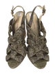 Alexandre Birman Snakeskin Animal Print Slingback Sandals