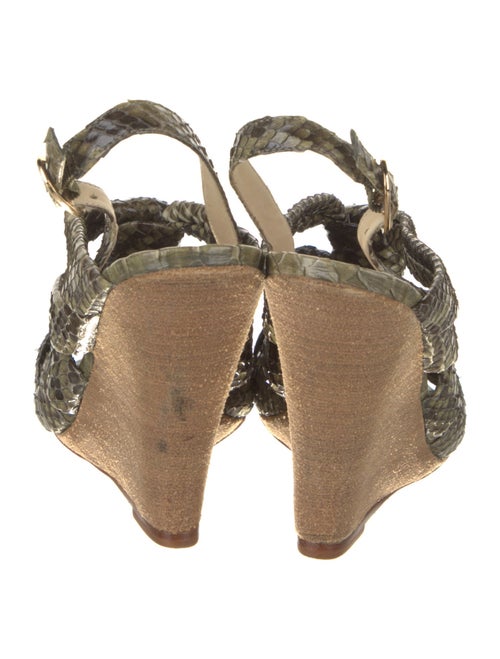 Alexandre Birman Snakeskin Animal Print Slingback Sandals