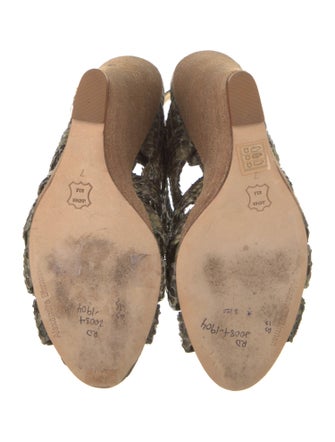 Alexandre Birman Snakeskin Animal Print Slingback Sandals