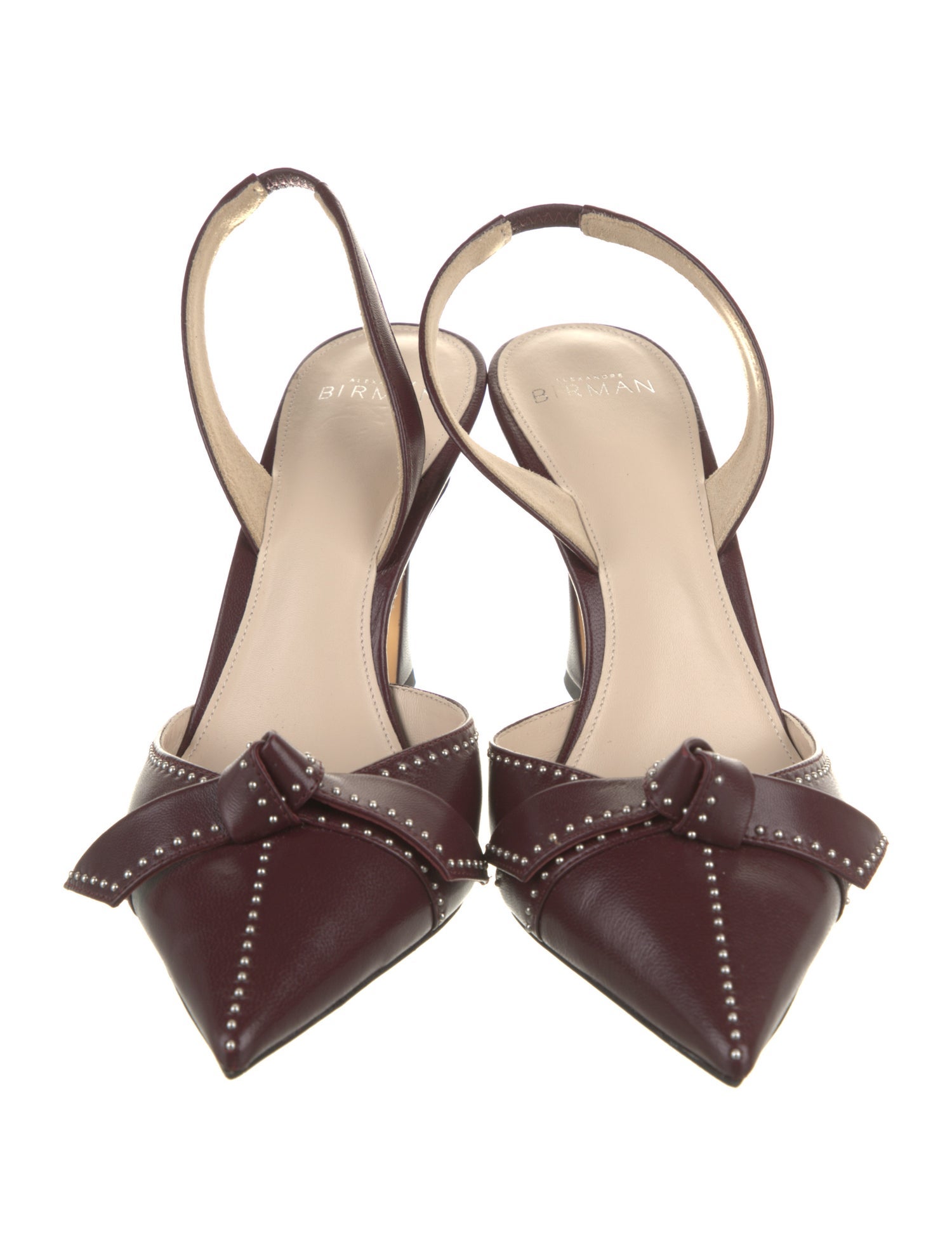 Alexandre Birman Leather Animal Print Slingback Pumps