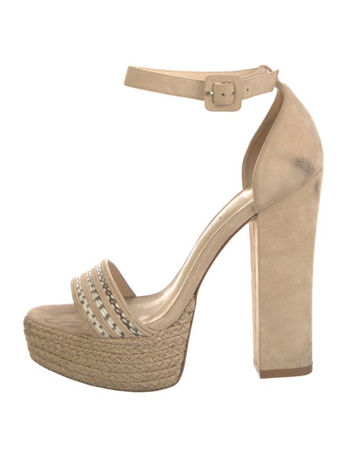 Alexandre Birman Suede Braided Accents Sandals