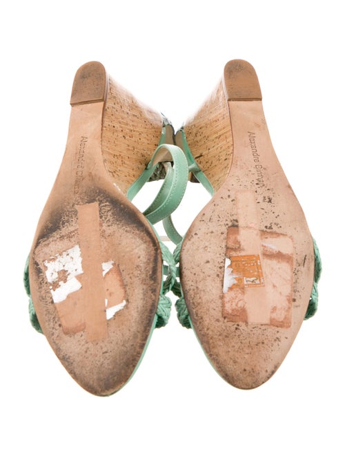 Alexandre Birman Leather Animal Print T-Strap Sandals