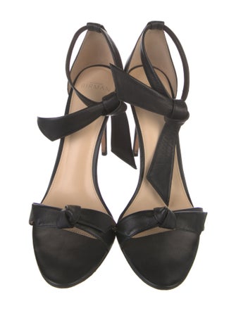 Alexandre Birman Leather Bow Accents Sandals