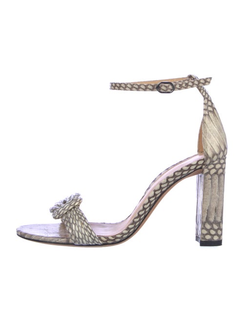 Alexandre Birman Snakeskin Animal Print Sandals