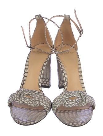 Alexandre Birman Snakeskin Animal Print Sandals