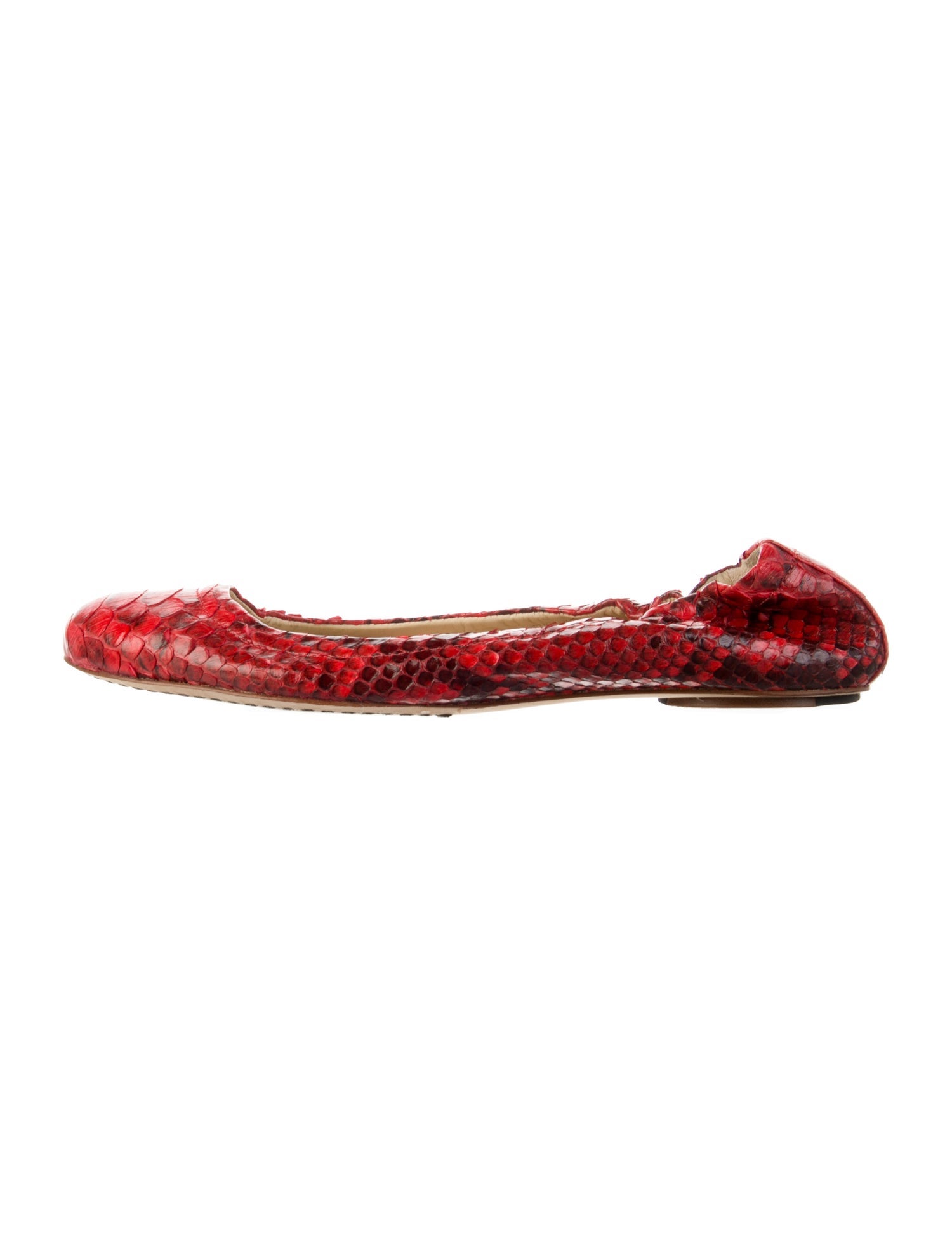 Alexandre Birman Snakeskin Animal Print Ballet Flats