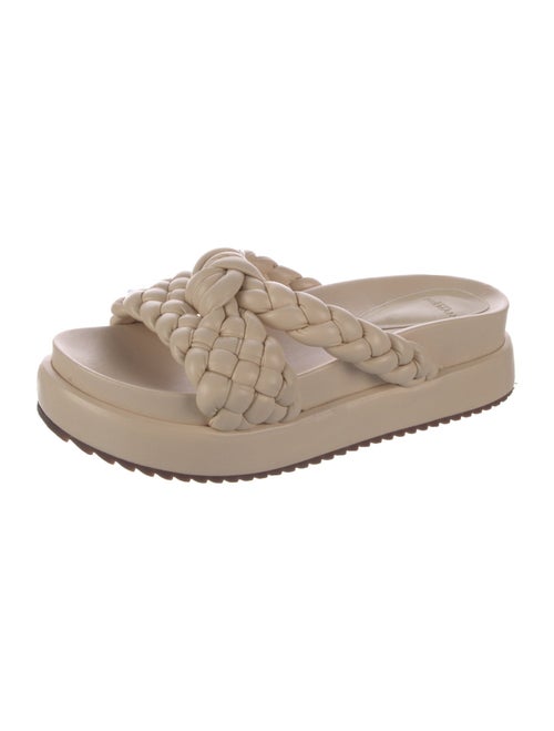 Alexandre Birman Leather Braided Accents Slides