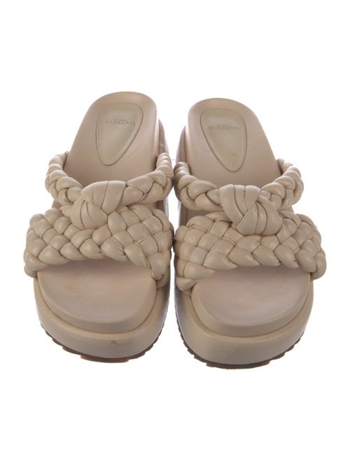 Alexandre Birman Leather Braided Accents Slides