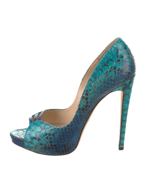 Alexandre Birman Snakeskin Animal Print Pumps