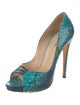 Alexandre Birman Snakeskin Animal Print Pumps