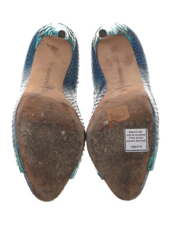 Alexandre Birman Snakeskin Animal Print Pumps