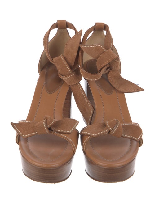 Alexandre Birman Leather Bow Accents Sandals