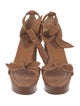 Alexandre Birman Leather Bow Accents Sandals