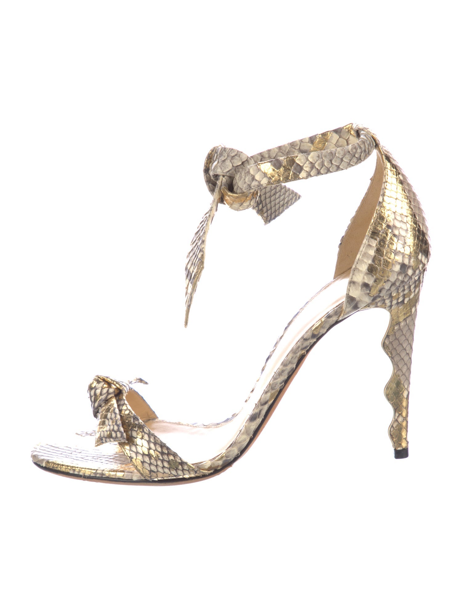 Alexandre Birman Snakeskin Animal Print D'Orsay Pumps