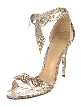 Alexandre Birman Snakeskin Animal Print D'Orsay Pumps