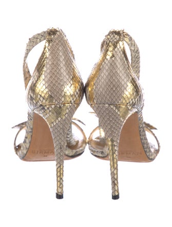 Alexandre Birman Snakeskin Animal Print D'Orsay Pumps