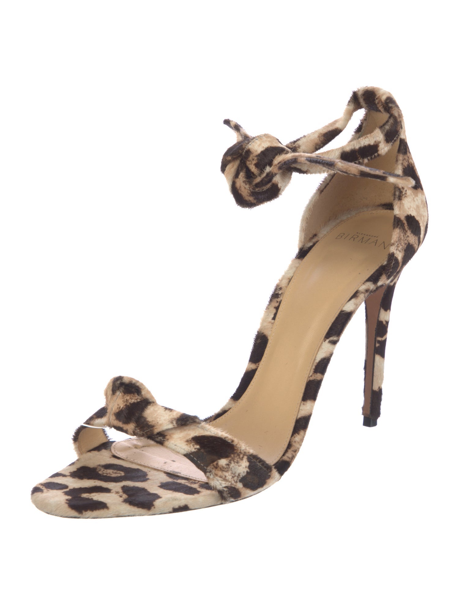 Alexandre Birman Ponyhair Animal Print Sandals