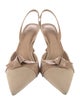 Alexandre Birman Suede Bow Accents Slingback Pumps