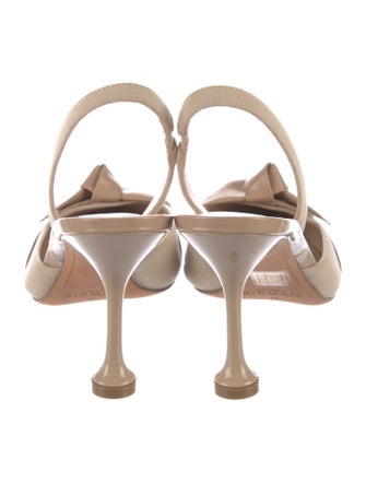 Alexandre Birman Suede Bow Accents Slingback Pumps