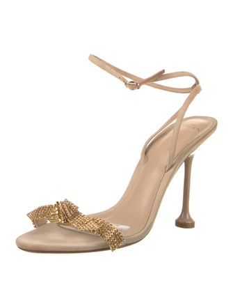 Alexandre Birman Suede Crystal Embellishments Sandals