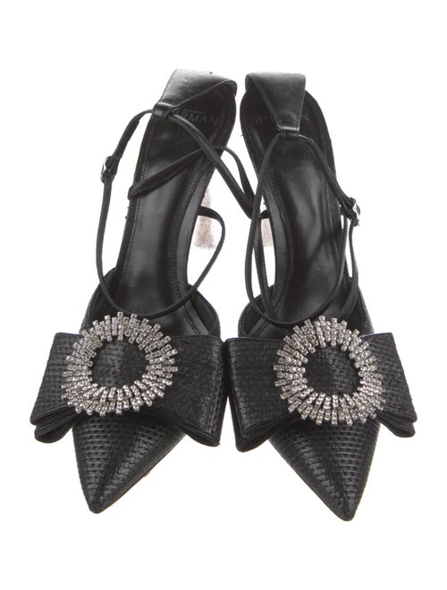 Alexandre Birman Raffia Floral Print Mules