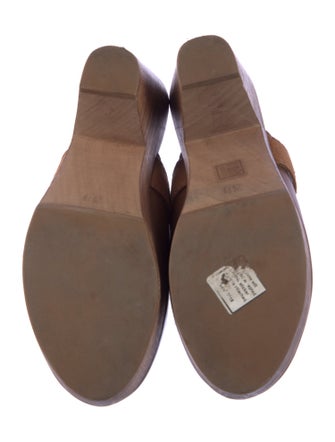 Alexandre Birman Leather Colorblock Pattern Mules