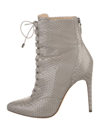 Alexandre Birman Python Lace-Up Boots