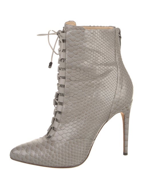 Alexandre Birman Python Lace-Up Boots