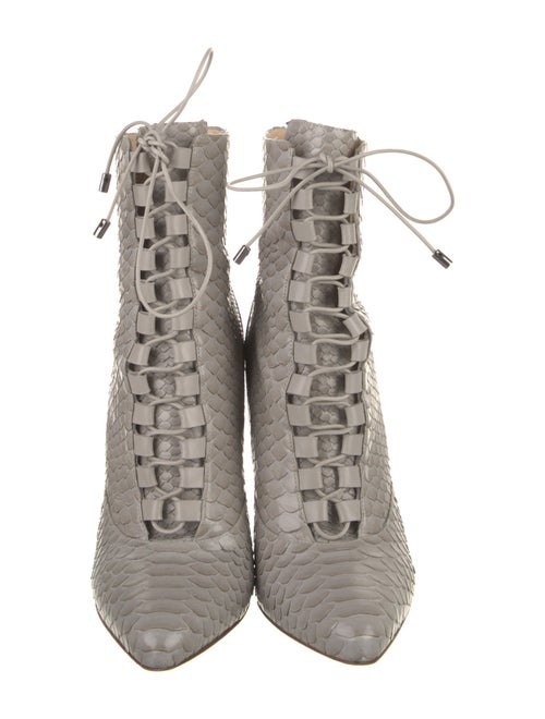 Alexandre Birman Python Lace-Up Boots