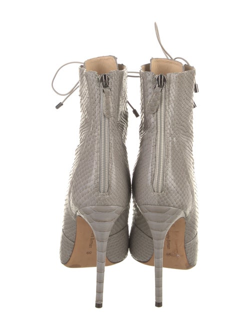 Alexandre Birman Python Lace-Up Boots