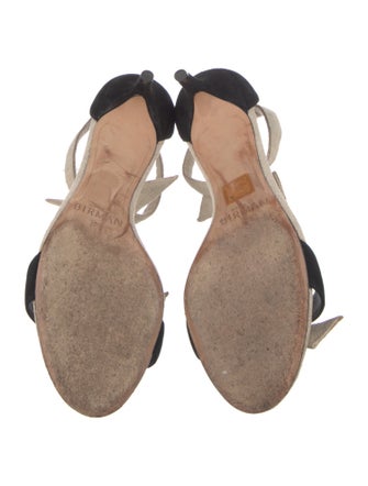 Alexandre Birman Suede Colorblock Pattern Pumps