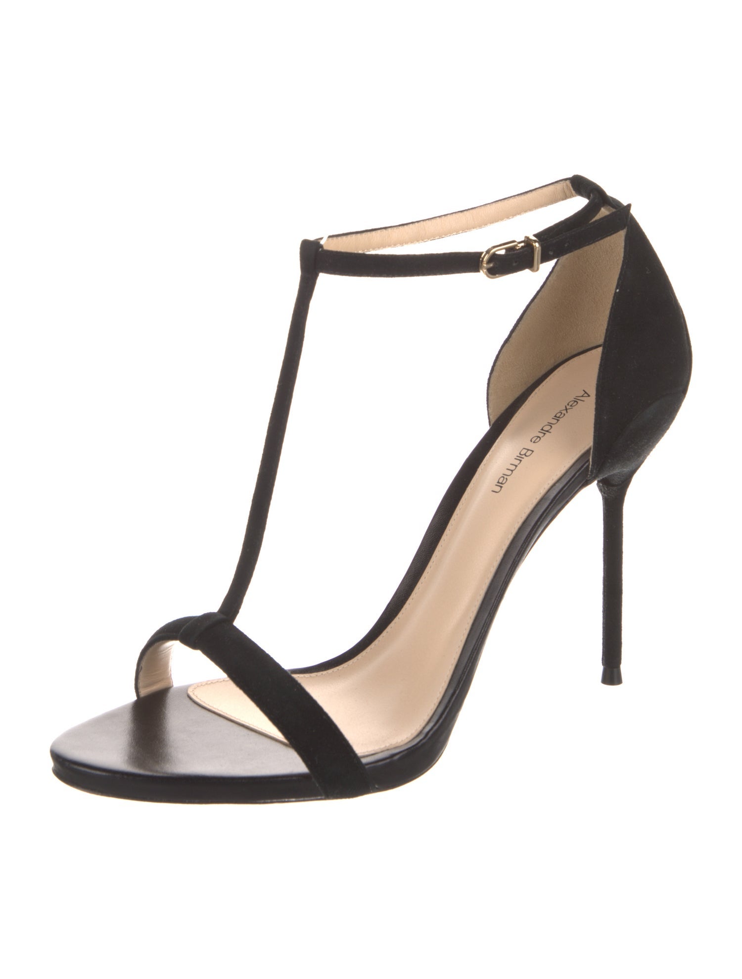 Alexandre Birman Suede T-Strap Sandals