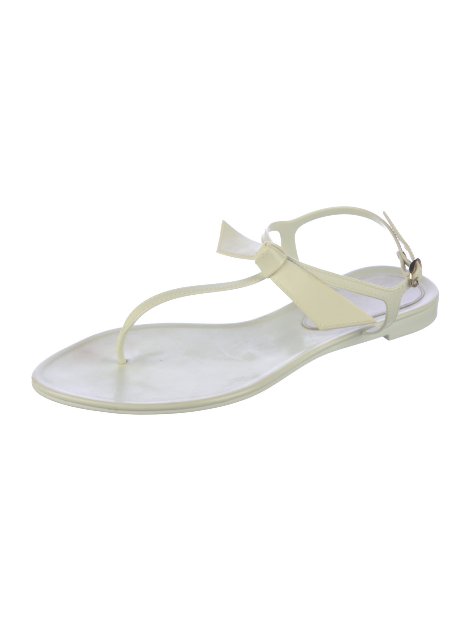 Alexandre Birman PVC Bow Accents Flip Flops
