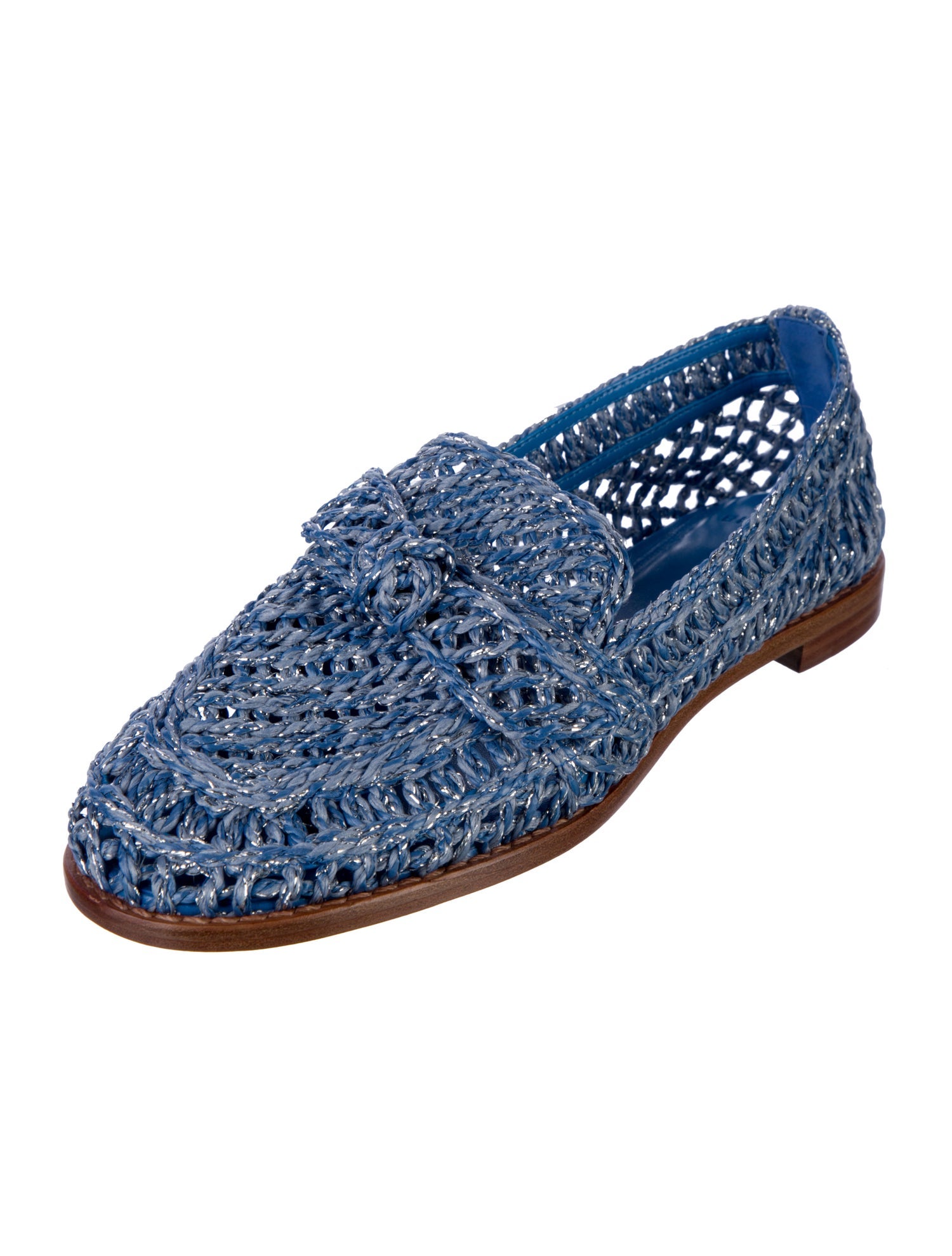 Alexandre Birman Raffia Patterned Loafers