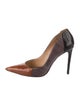 Alexandre Birman Leather Colorblock Pattern Pumps