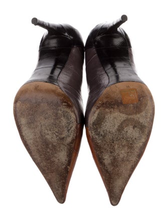 Alexandre Birman Leather Colorblock Pattern Pumps