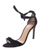 Alexandre Birman Velvet Bow Accents Sandals