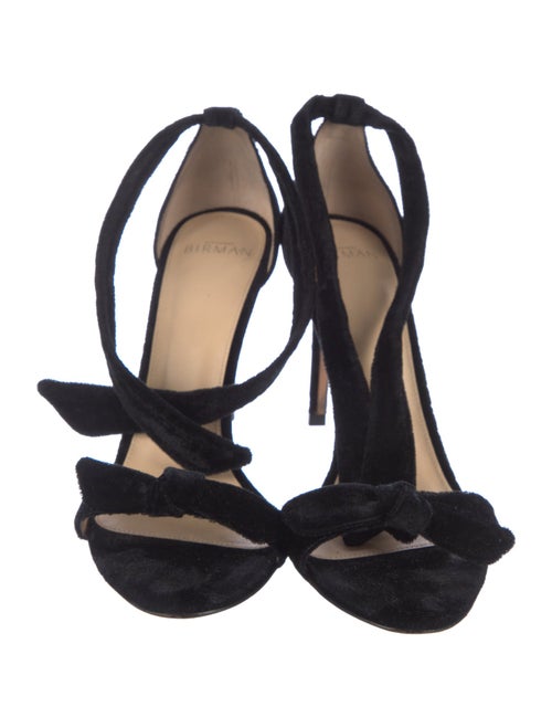 Alexandre Birman Velvet Bow Accents Sandals