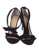 Alexandre Birman Velvet Bow Accents Sandals